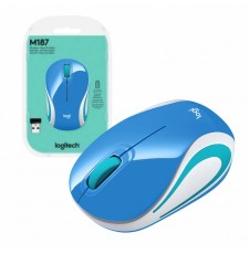 MOUSE LOGITECH M187 INAL BLUE/WHITE