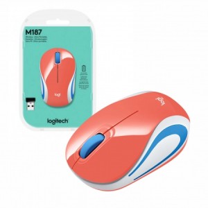 MOUSE LOGITECH M187 INAL CORAL 910-005362